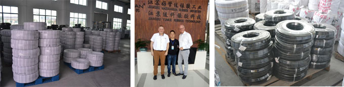 我们的客户正在参观我们的工厂