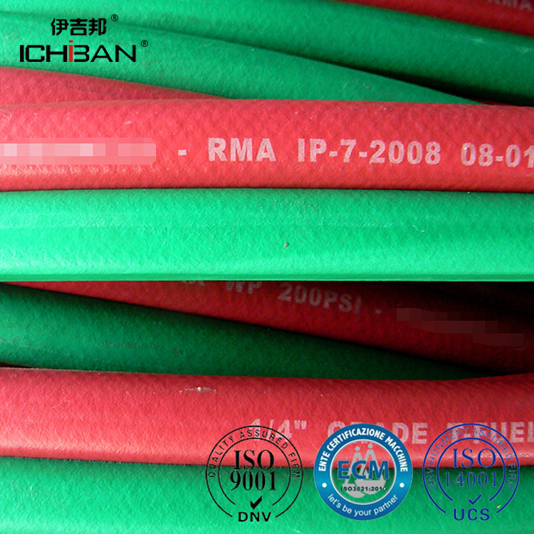 ISO3821标准天然材料1/4英寸双橡胶焊接软管